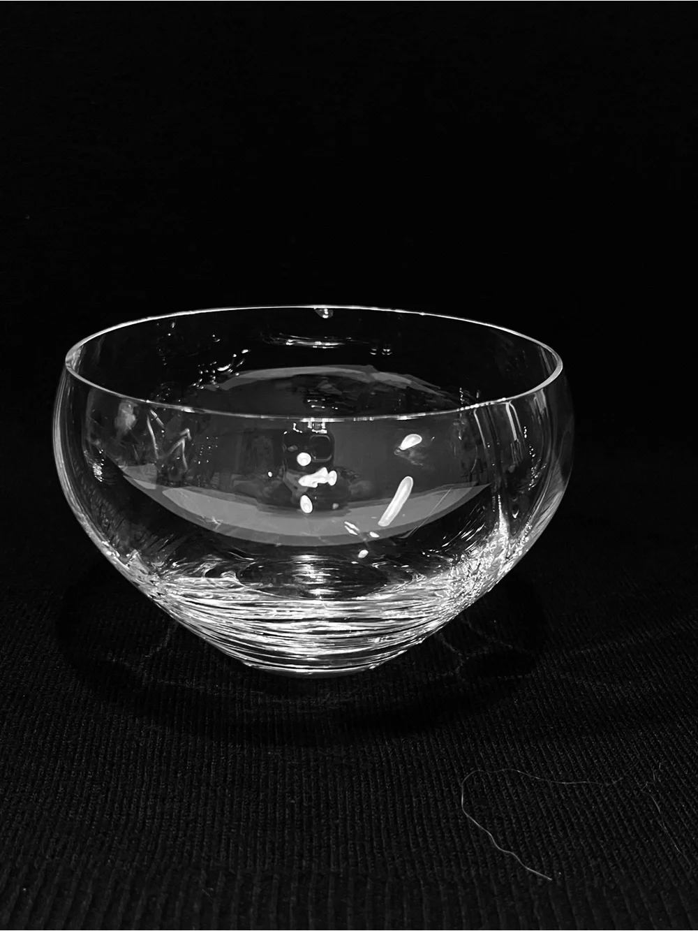 Vintage Simon Pierce Crystal Desert Bowls Set of 3-4.5” Diameter